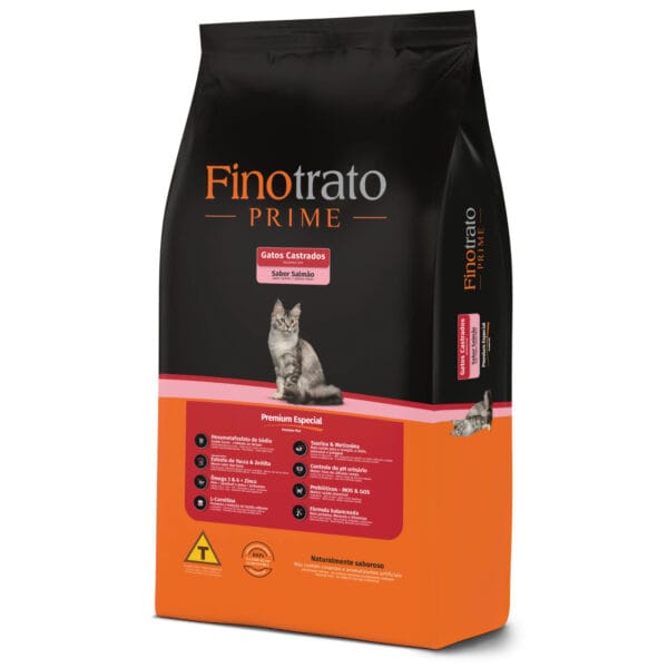 Finotrato Prime - Gatos Castrados - Sabor Salmón - 10kg